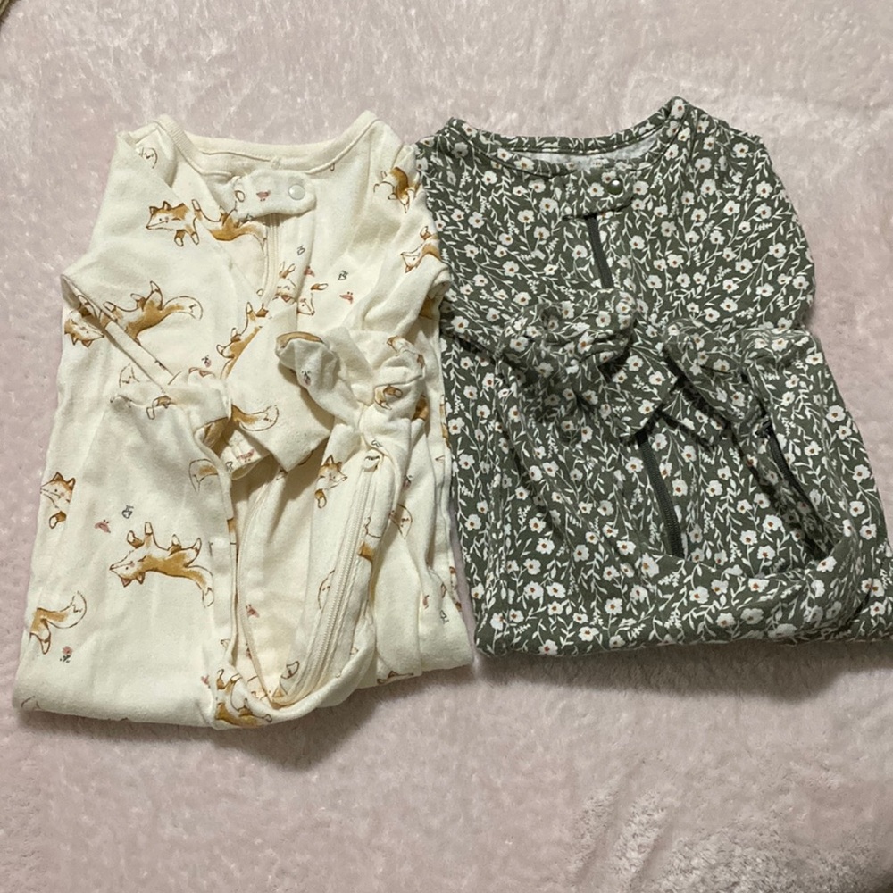 Carters footed onesies